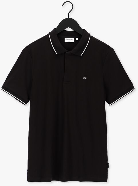 Schwarze CALVIN KLEIN Polo-Shirt STRETCH PIQUE TIPPING SLIM POLO - large
