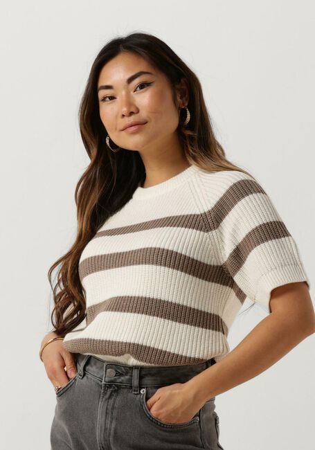 Weiße SELECTED FEMME Pullover SLFBLOOMIE SS KNIT O-NECK - large