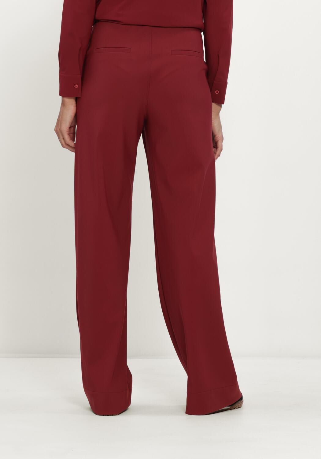 Bordeaux STUDIO ANNELOES Weite Hose LEXIE BONDED TROUSERS - large