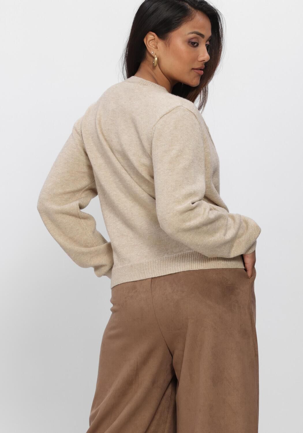 Beige NUKUS Pullover MEREL PULLOVER LUREX - large