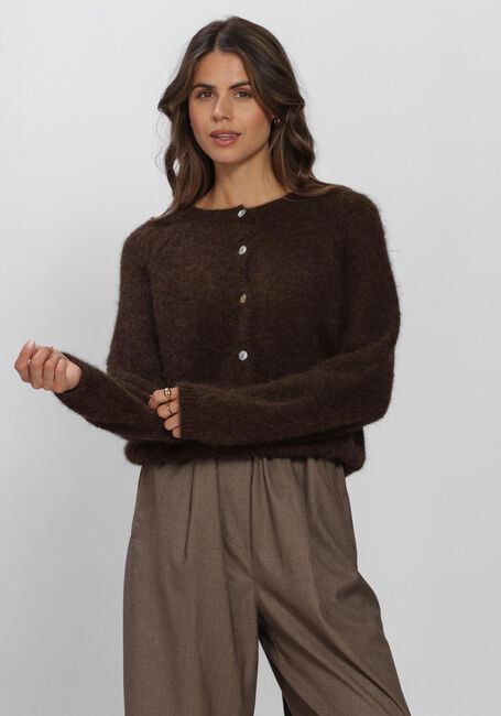Braune BY-BAR Strickjacke FALON CARDIGAN - large