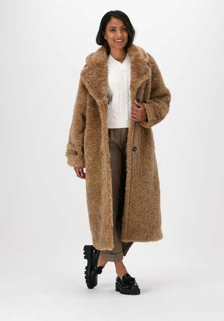Camelfarbene BEAUMONT Teddy-Jacke TEDDY STATEMENT COAT - large