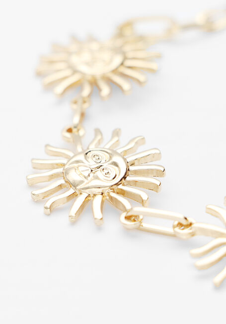 Goldfarbig NOTRE-V Schmuck NECKLACE SUN - large