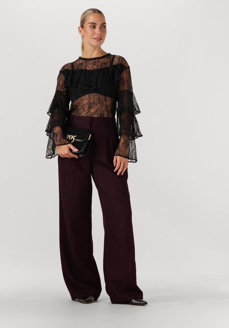 Schwarze ALIX THE LABEL Blusen RUFFLE LACE TOP - large