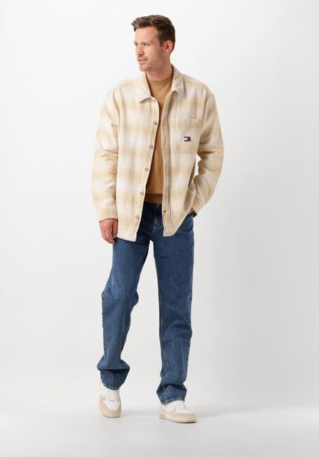 Beige TOMMY JEANS Hemden TJM BADGE CHECK OVERSHIRT - large