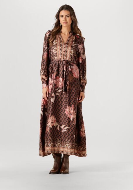 Braune NEO NOIR Maxikleid NOVA BOTANICAL BORDER DRESS - large