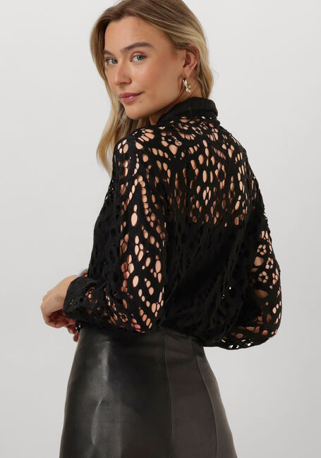 Schwarze VANILIA Blusen LACE TUNIC BLOUSE - large