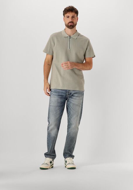 Grüne BUTCHER OF BLUE Polo-Shirt ADRIEN LOOSE ZIP POLO - large