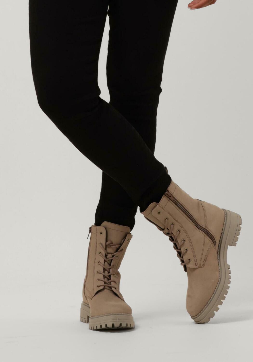 Taupe OMODA Schn&uuml;rboots LPLUNA-14 - large