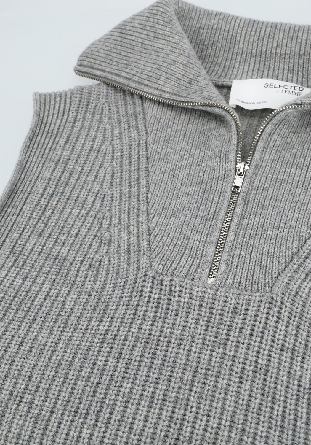 Hellgrau SELECTED WOMEN Spencer SLFKALLY KNIT VEST W - large