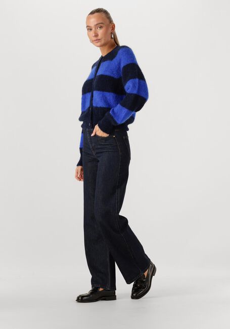 Blaue BY-BAR Strickjacke SIAN STRIPE CARDIGAN - large