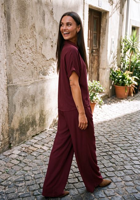Bordeaux BY-BAR Weite Hose BENJI VISCOSE PANTS - large
