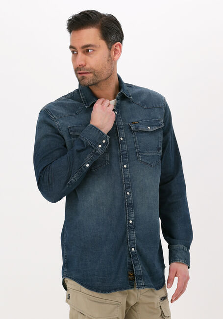 Dunkelblau PME LEGEND Jeansjacke LONG SLEEVE SHIRT TINTED BLUE VINTAGE - large