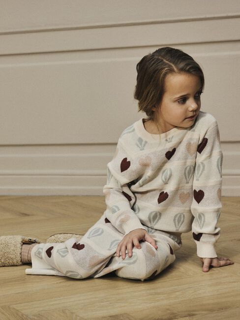 Ecru LIL' ATELIER Pullover NMFLAMAI KIS LS KNIT LIL - large