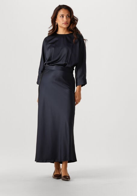 Dunkelblau WITHBLACK Maxikleid WBLDAGMAR SATEEN DRESS - large