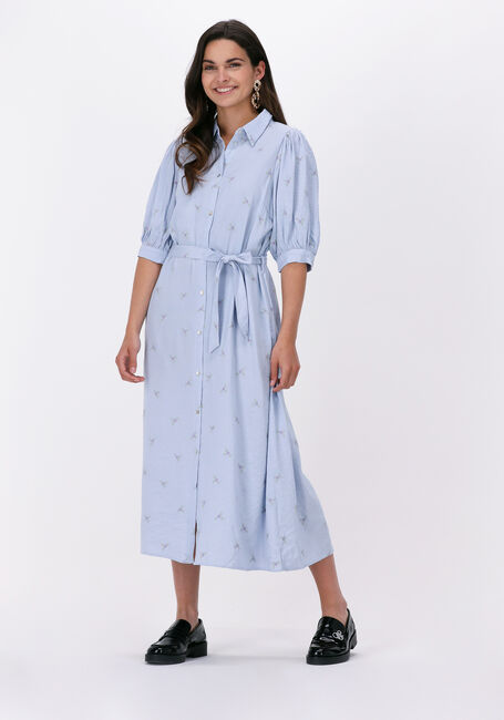 Hellblau MSCH COPENHAGEN Midikleid ANISSA 2/4 SHIRT DRESS - large