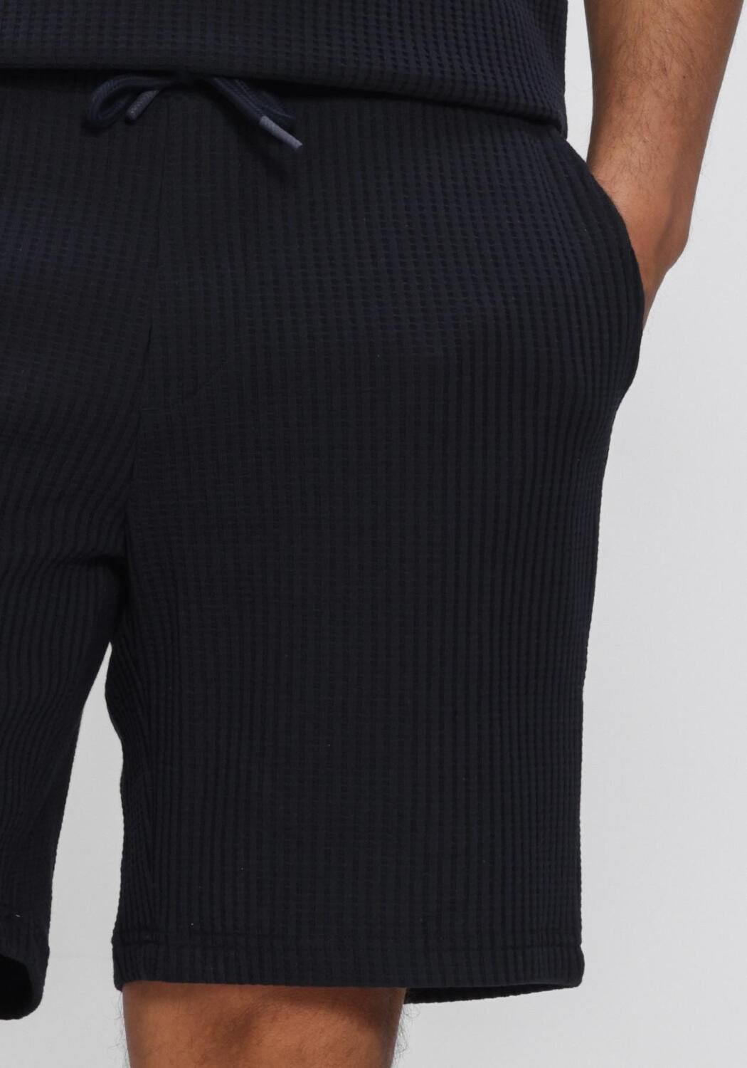 Dunkelblau DSTREZZED Kurze Hose LOGAN WAFFLE SWEATSHORT - large