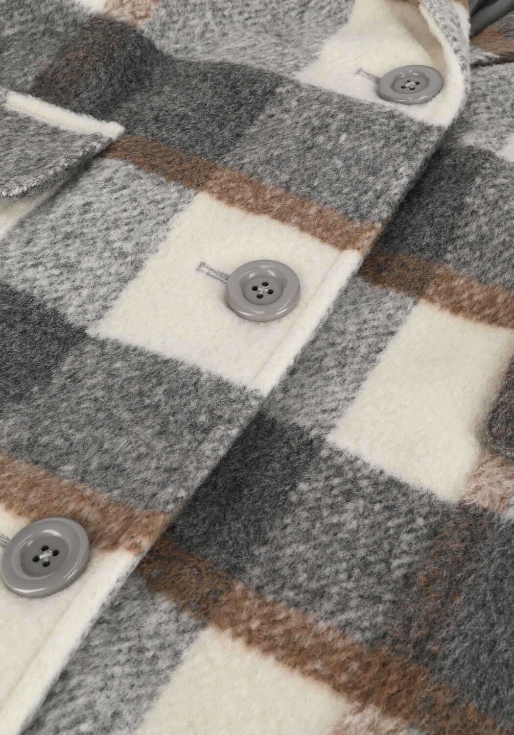 Beige NA-KD M&auml;ntel CHECKED OVERSIZED BELTED COAT - large