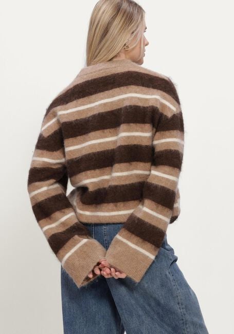 Braune CATWALK JUNKIE Pullover BRUSHED STRIPED KNIT - large