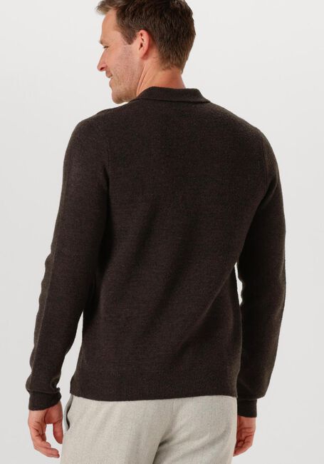 Braune PROFUOMO Polo-Shirt POLO LS SNOW - large