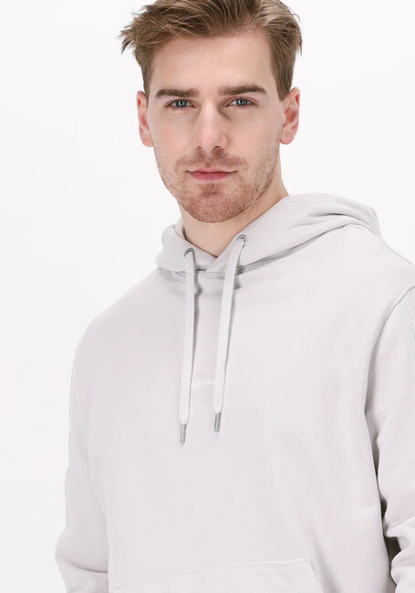 Hellgrau CALVIN KLEIN Sweatshirt MONOGRAM LOGO HOODIE - large