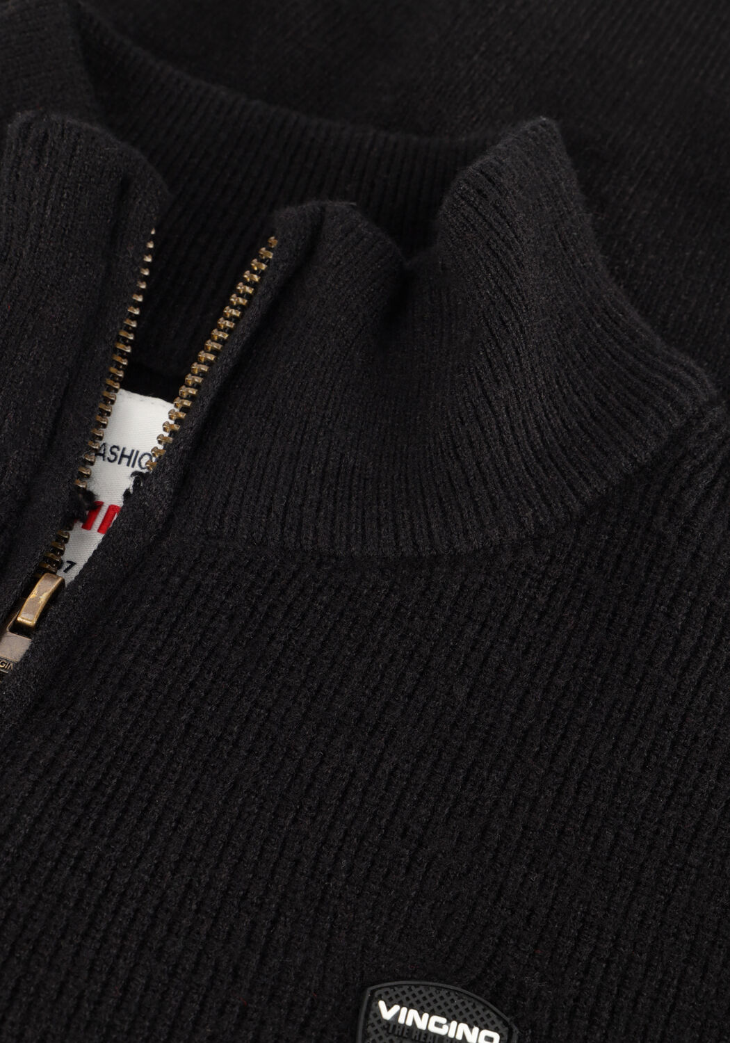 Schwarze VINGINO Rollkragenpullover KNIT-HALF-ZIP - large