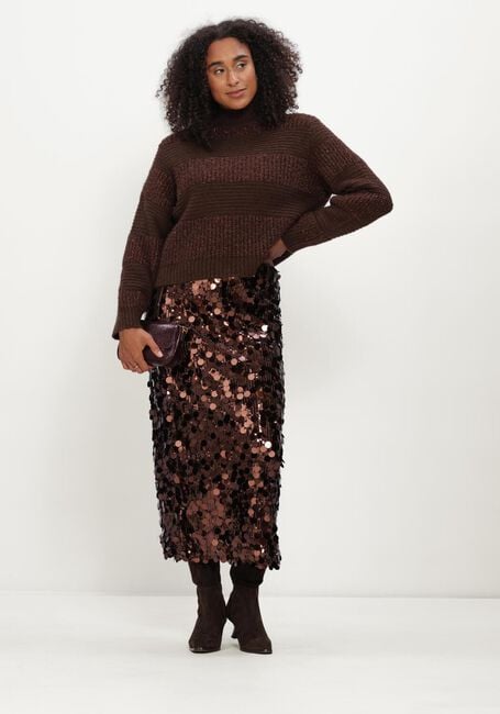 Braune POM AMSTERDAM Maxirock LINA CHOCOLATE BROWN - large