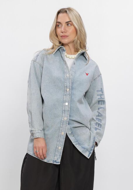Hellblau ALIX THE LABEL Blusen LADIES WOVEN FLOWY DENIM OVERSIZED BLOUSE - large