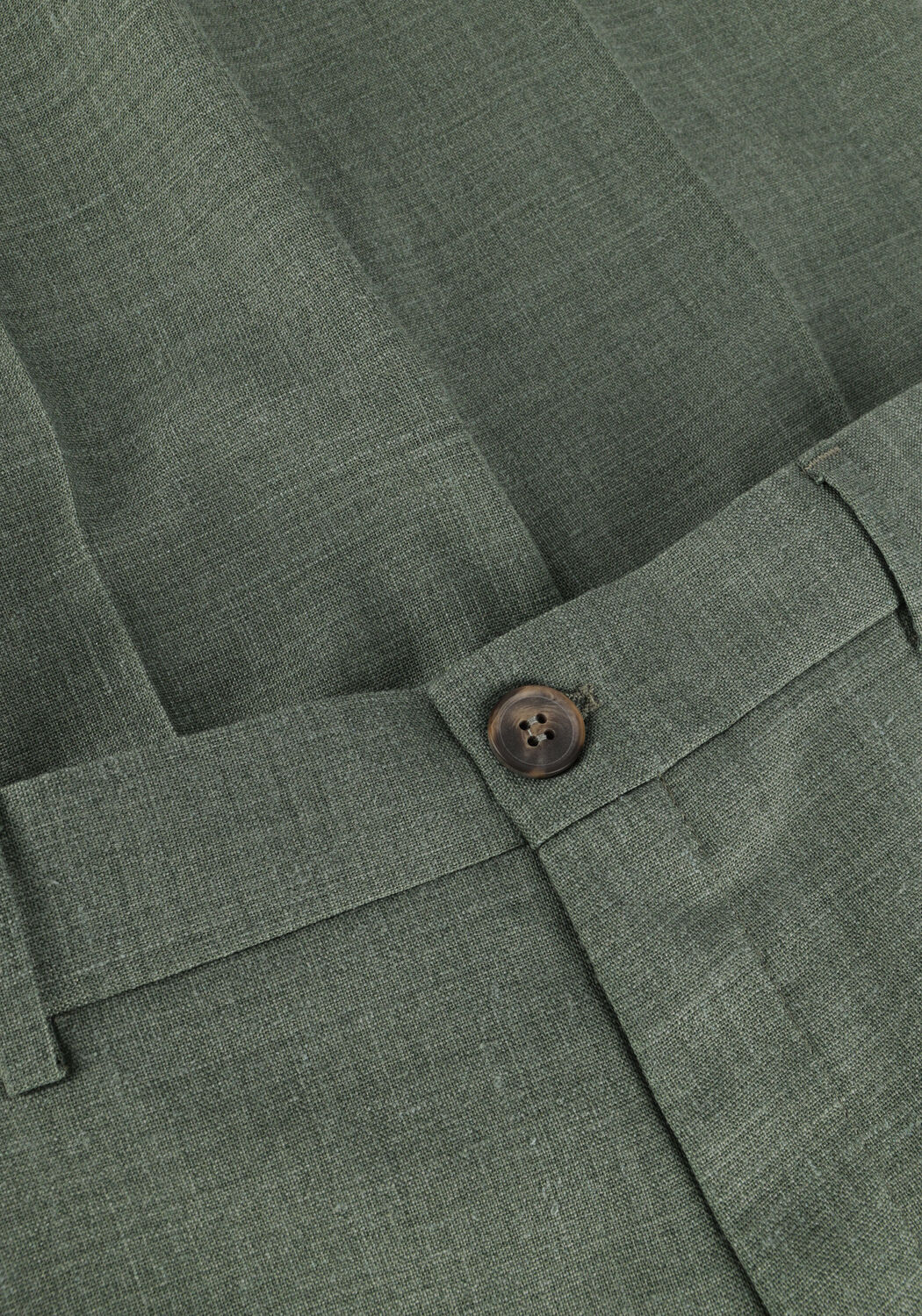 Gr&uuml;ne SELECTED MEN Hose SLHSLIM-OASIS LINEN TRS NOOS - large