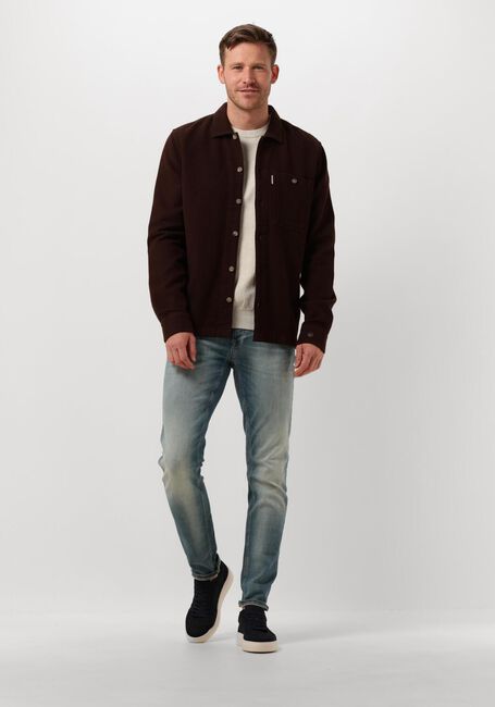 Braune CAST IRON Casual-Oberhemd LONG SLEEVE SHIRT SOLID REGULAR FIT - large