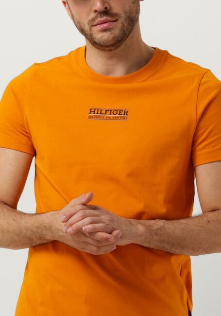 Orangene TOMMY HILFIGER T-shirt SMALL HILFIGER TEE - large