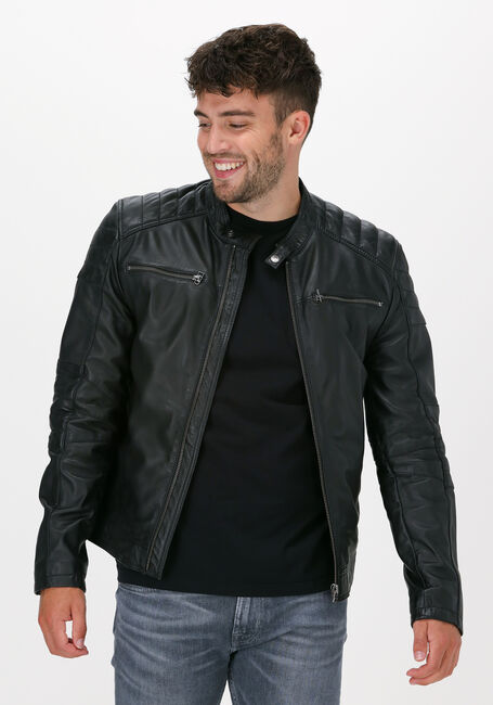Schwarze GOOSECRAFT Lederjack JACKET965 - large