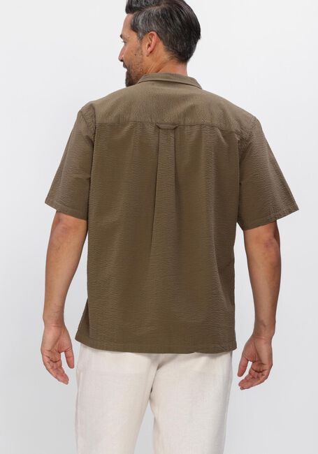 Khaki FOR&Eacute;T Casual-Oberhemd PEER SEERSUCKER REGULAR SS SHIRT - large