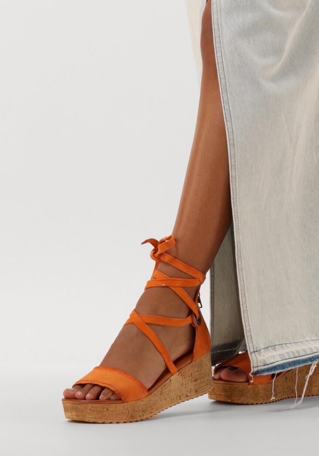 Orangene AYANA Sandaletten mit Absatz 722007 - large