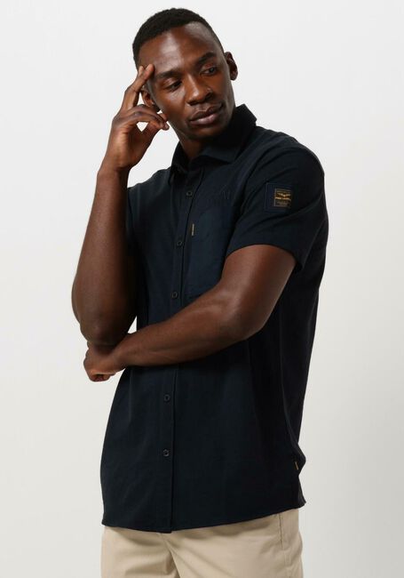 Blaue PME LEGEND Polo-Shirt SHORT SLEEVE SHIRT CTN JERSEY SLUB ABATE - large