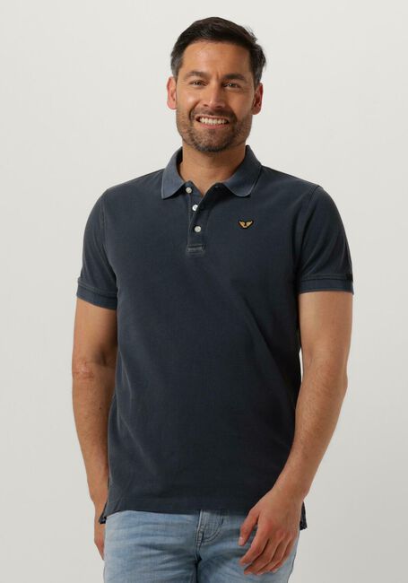 Blaue PME LEGEND Polo-Shirt SHORT SLEEVE POLO PIQUE GARMENT DYE - large