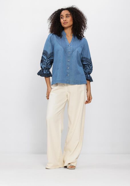 Blaue MOS MOSH Blusen MMSTOMIN EMB SHIRT - large