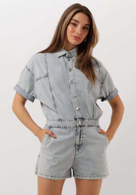 Blaue ALIX THE LABEL Playsuits LADIES WOVEN DENIM PLAYSUIT - large