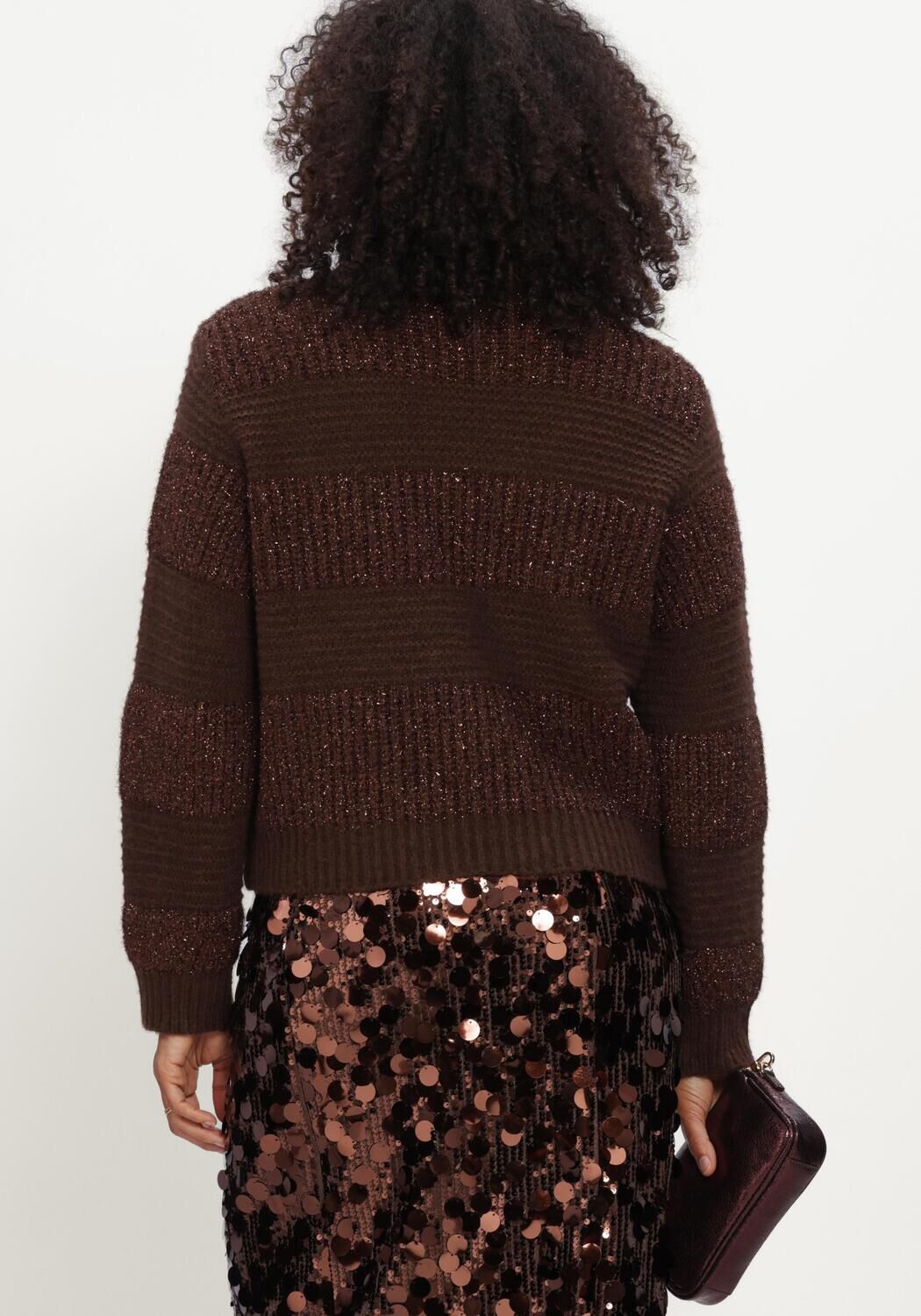 Braune POM AMSTERDAM Pullover KATE CHOCOLATE BROWN - large