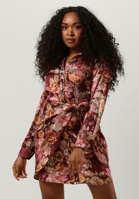 Braune GUESS Minikleid LS ALYA PRINTED DRESS - large