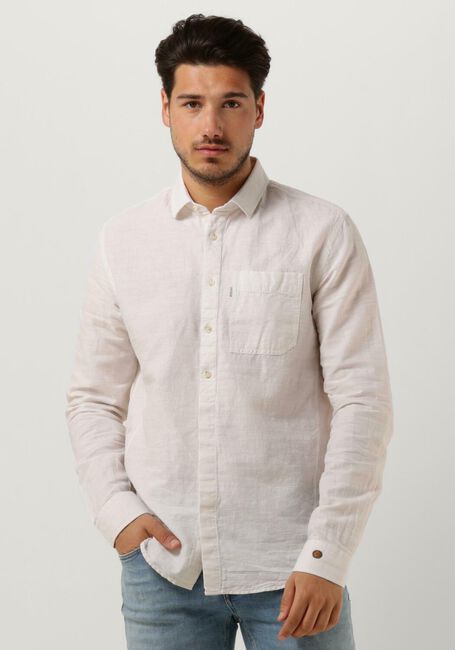 Weiße CAST IRON Casual-Oberhemd LONG SLEEVE SHIRT CO LI DOBBY - large