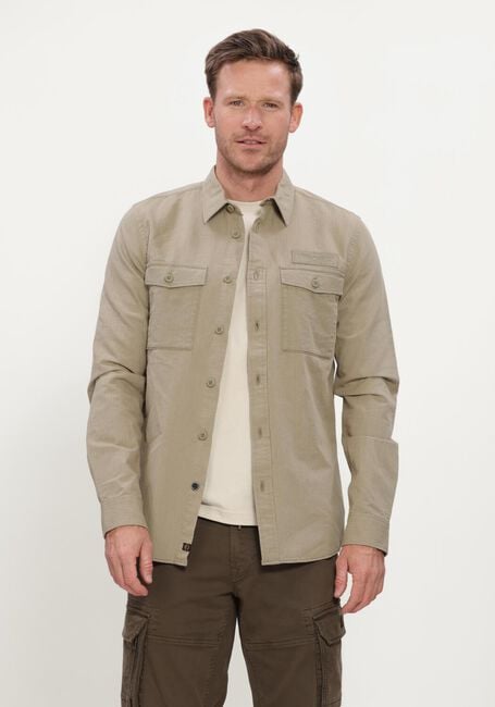 Sand PME LEGEND Casual-Oberhemd LONG SLEEVE SHIRT QUILT POPLIN - large