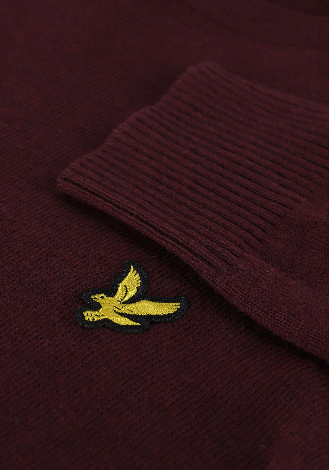 Bordeaux LYLE & SCOTT Pullover CREW NECK COTTON MERINO JUMPER - large