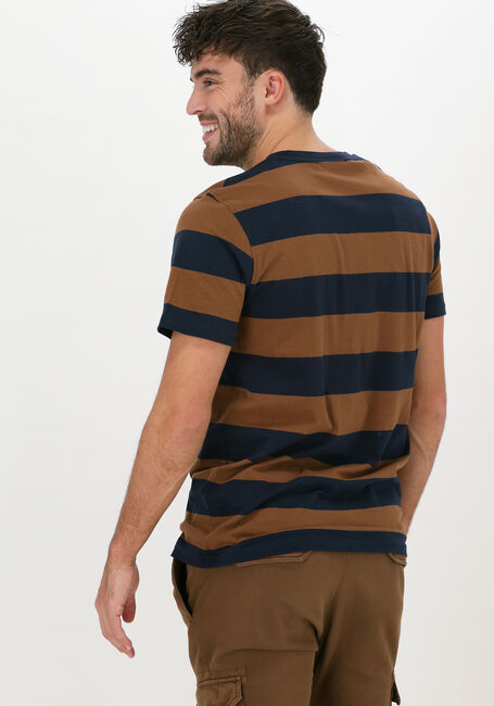 Dunkelblau SELECTED MEN T-shirt SLHSILAS STRIPE SS O-NECK TEE - large