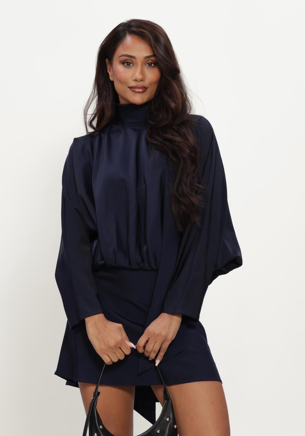 Dunkelblau STUDIO AMAYA Midikleid SHINE DRESS - large