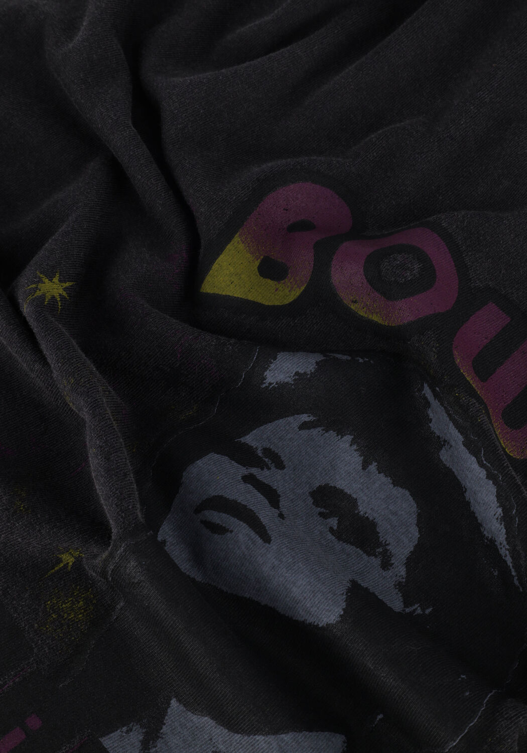 Schwarze MKT STUDIO T-shirt TASKO BOWIE - large