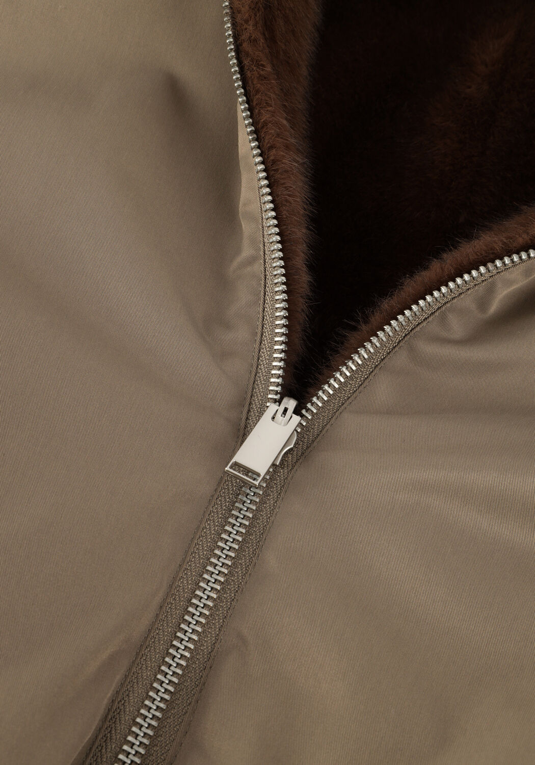 Braune STUDIO AR Fake-Fur-Jack ETTA - large