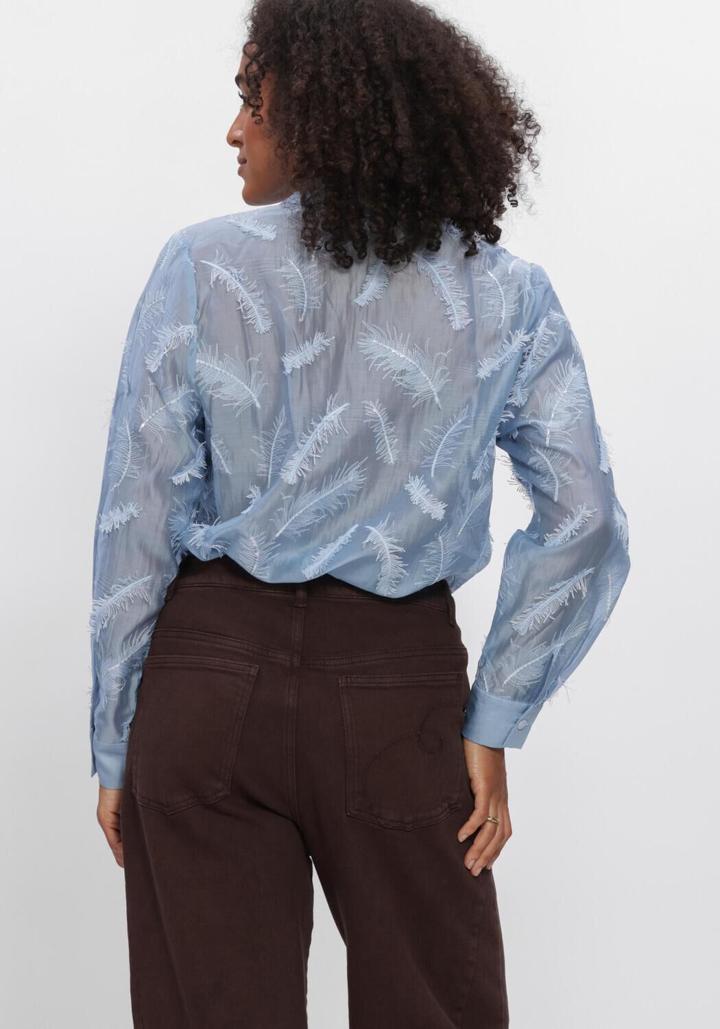 Hellblau NUKUS Blusen AYSHA BLOUSE FEATHERS - large