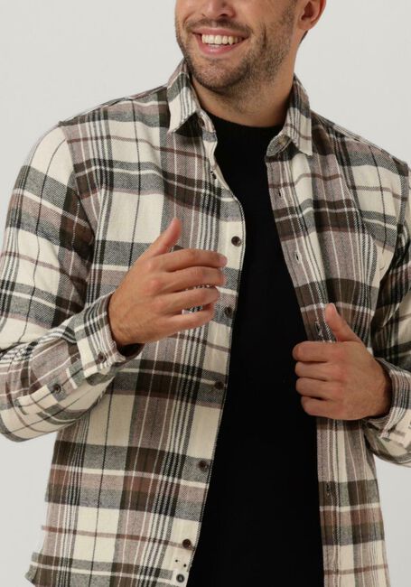 Beige ANERKJENDT Casual-Oberhemd AKLOUIS BRUSHED CHECK - large