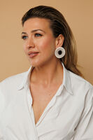 Beige PAULIE POCKET Ohrringe ELEGANT HOOPS EARRINGS - medium